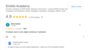review by the emblix student