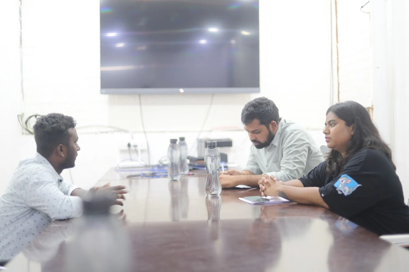 Panel interview during a placement drive at Emblix Academy, Hyderabad
